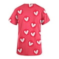 thumbnail image 5 of Valentine's Day Savings Clearance 2024! TAGOLD Women Scrub Tops, Print Scrub Tops, Women Valentine Day Short Sleeve V-neck Tops Printed Pockets Blouse Nursing, 5 of 5