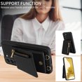 thumbnail image 4 of Feishell for Samsung Galaxy S22 Plus Crossbody Wallet Phone Case with Hand Strap & Shoulder Strap,Premium PU Leather RFID Blocking Card Slots Zipper Pocket Back Purse Kickstand Phone Case,Black, 4 of 12