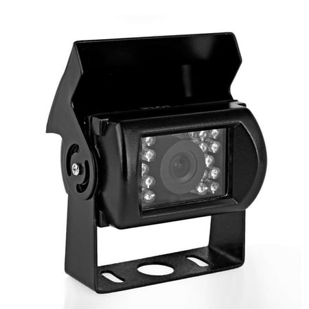 Pyle Universal Mount Infrared Adjustable Angle Rear View Camera with Anti-glare Shield & Distance Scale Line