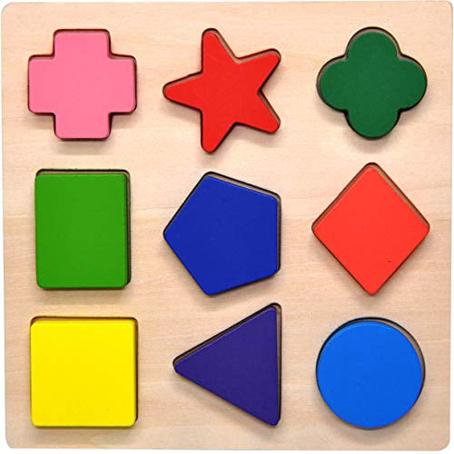 GYBBER&MUMU Wooden Puzzles Number Colorful Cartoon Patter Educational Toys 