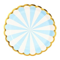 Gold-Rimmed Plastic Bowl*1 Clearance! 1Packs 7/9 Inch Plastic Plates Gold Rim Heavy Duty Dinner Plates and Disposable Dessert Elegant Heavy Duty Wedding Plates