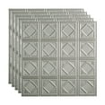 thumbnail image 1 of FASÄDE Traditional 4 Decorative Vinyl 2ft x 2ft Lay in Ceiling Panel in Argent Silver(5 Pack), 1 of 5