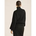 thumbnail image 3 of Scoop Women’s Boxy Turtleneck Sweater, Midweight, Sizes XS-XXL, 3 of 4