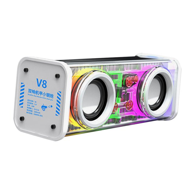 Altavoz inalámbrico portátil Sunnimix Colorful RGB Light V5.3 10W para Home Party Desktop Blanco