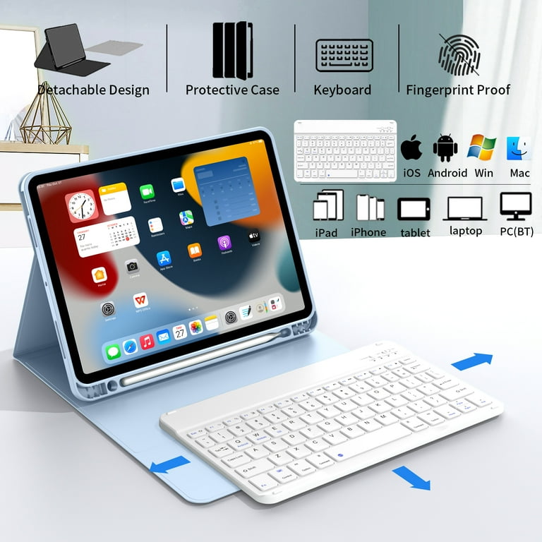 Aoub Keyboard Case for iPad Air 11'' 2024 M2, iPad Air 5th/4th