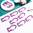 thumbnail image 4 of Shisuyan Mousquetons à Ressort Pinces Mousquetons Violet Aluminium 10 Pcs 2.4X1.2X0.2In, 4 of 8
