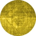 thumbnail image 1 of Ahgly Company Machine Washable Indoor Round Persian Yellow Traditional Area Rugs, 5' Round, 1 of 4