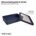 thumbnail image 4 of Thyme & Table 9" x 13" Silicone Baking Dish & Lid Set - Atlantic Blue, 4 of 12