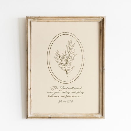 Psalm 121 Botanical Print Rustic Farmhouse Decor Unframed Paper Print