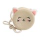 thumbnail image 1 of Little Girl Boy Straw Hat with Smile Face Sun Hat Summer Hat with Matching Bag Smile Face Hat Summer Holiday Present white hat, 1 of 4