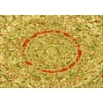 thumbnail image 1 of Ahgly Company Indoor Rectangle Patterned Bold Yellow Area Rugs, 7' x 10', 1 of 1