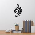 thumbnail image 6 of Black Musical Note Wall Art Decor Wooden Sign Laser Cut Basswood Silhouette Decorative Hanging Sculpture Unfinished for Gift Painting Crafts DIY Music Studio Coffee Christmas 11x7.1Inch, 6 of 6