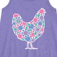 thumbnail image 2 of Instant Message - Floral Chicken - Toddler and Youth Girls A-line Dress, 2 of 5