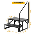 thumbnail image 3 of 2/3/4 Step RV Stairs, RV Steps with Handrail & Anti-Slip Panel - 660lb Capacity Portable Alloy Steel Ladder for Easy Access to RVs, Hot Tubs, and Travel Trailers, 3 of 7