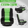 thumbnail image 2 of Avocahom Swivel Gaming Floor Chair w/ Armrest Handles, No Assembly gaming chair rocker, Folding Reclining Sofa w/6 Position Adjustable Backrest for Video Games, Watching TV, Reading,Green, 2 of 9