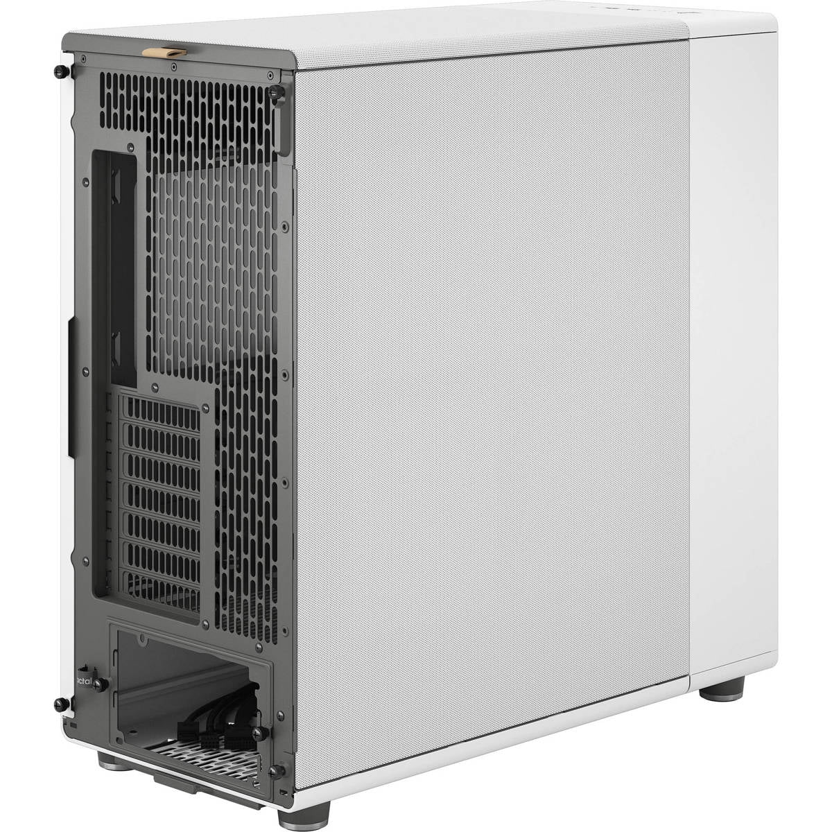Fractal Design North XL ATX mATX Mid Tower PC Case - Chalk White Chassis with Oak Front and Mesh Side Panel - FD-C-NOR1X-03