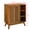 Walnut, variant on 60" Mid Century Modern Sideboard Buffet Cabinet with Storage, TV Media Console, Storage Cabinet with Geometric Pattern & Adjustable Shelves for Kitchen Dining Living Room Entryway Hallway, Black