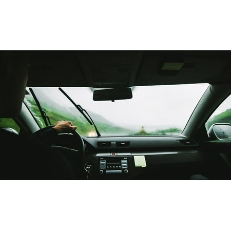 Multi Windshield - Canvas Print Drive Rain Windshield Wipers Roadtrip Cab Taxi Stretched Canvas 10 x 14