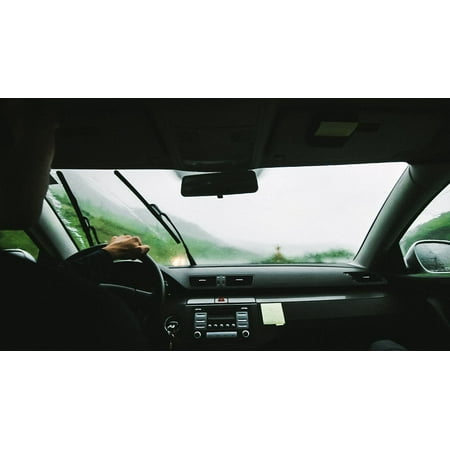 Canvas Print Drive Rain Windshield Wipers Roadtrip Cab Taxi Stretched Canvas 10 x (Best Tires For Rain Driving)