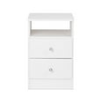 thumbnail image 6 of Home Square 4-Piece Set with 2 Nightstands Tall Chest & 4-Drawer Chest in White, 6 of 22