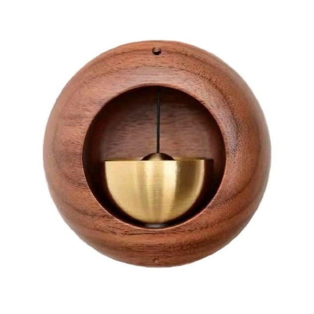Decoración del hogar, decoración de habitaciones, decoración de paredes, timbre de viento con ventosa, timbre magnético de madera para entrar en hogares, tiendas, recordatorio de entrada. Un timbre.