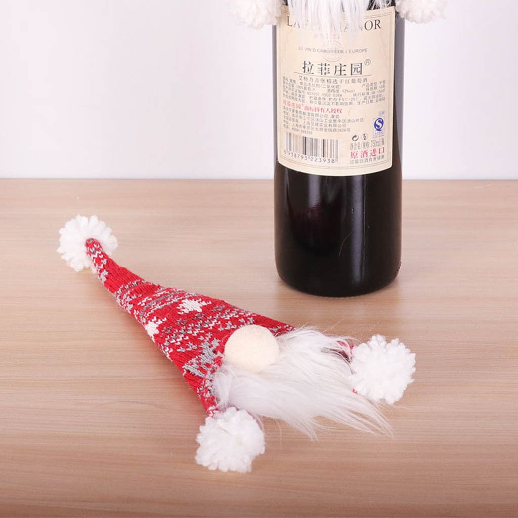 Details about   Red Wine Bottle Cover Eve Faceless Doll Christmas Deco Cover Bottle H7B7 