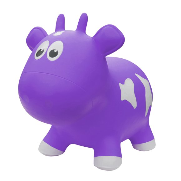Toddler Boys and Girls Farm Hopper Bounce Toy, Purple Cow