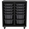 thumbnail image 1 of Space Solutions Armoire de Rangement en Métal Mobile 36x30x18 Noir/graphite, 1 of 3