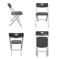 Mainstays Resin Seat & Back Folding Chair, Black, 4 Count