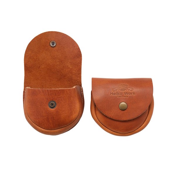 1844 Helko Werk Germany Leather Pouch for Sharpening Stone - Genuine Full Grain Leather Pouch to carry your sharpening puck or stone (Leather Stone Pouch) #F8689