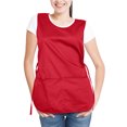 thumbnail image 4 of DALIX Cobbler Apron 2 Pockets Smock Regular Double Sided Aprons 28.5" x 18.5" in Red, 4 of 6
