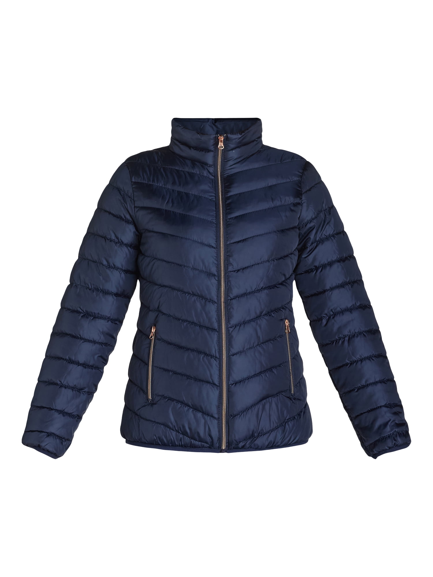 Big Chill Women's and Women’s Plus Packable Puffer Jacket, Midweight, Sizes S-3X
