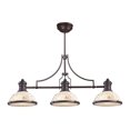 thumbnail image 1 of Elk 66435-3 Chadwick 3-Light Billiard Light, 47-Inch, Oiled Bronze With Cappa Shell, 1 of 1