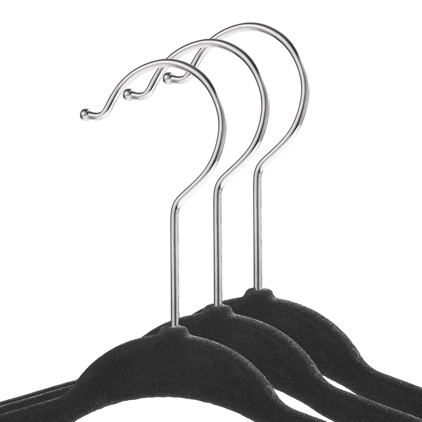 50 Hangers - 11" Size For & Clothes Black