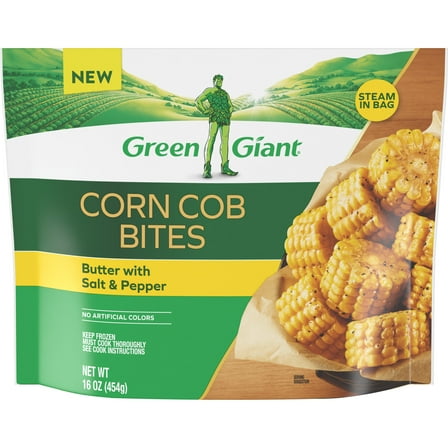 Green Giant Corn Cob Bites, Butter, Salt & Pepper, 16 oz Bag (Frozen Vegetables)