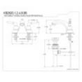 thumbnail image 2 of Kingston Brass Naples Two Handle 4" Centerset Lavatory Faucet with Retail Pop-up, 2 of 2