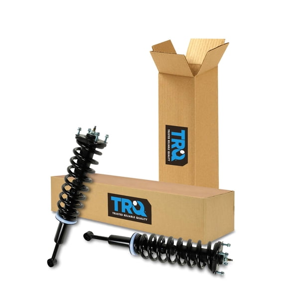 TRQ Front Strut & Coil Spring Assembly Set Driver & Passenger Sides Fits Select 07-21 Toyota Tundra