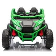 thumbnail image 2 of iRerts 2 Seater Ride on Car for Kids, 24 Volt Ride on Toys for Boys Girls Gifts, Powered Ride on UTV Electric Vehicle with Remote Control, Bluetooth, MP3/USB Ports, 4 Wheel Spring Suspension, Green, 2 of 11