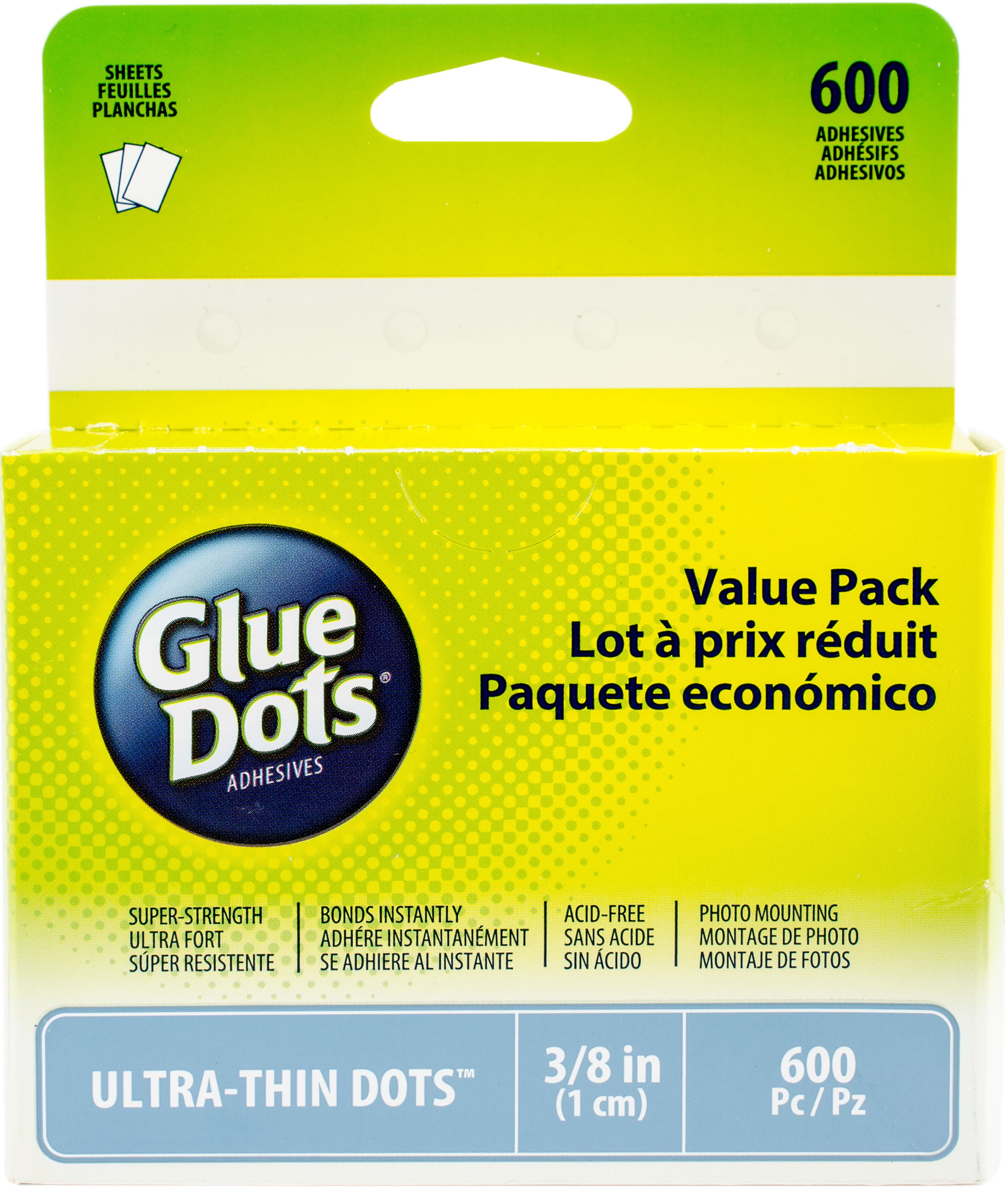 Glue Dots, Craft Dots Dot N' Go Dispenser, Double-Sided, 3/8, .38