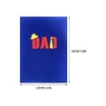 thumbnail image 3 of 3D Pop-Up Father's Day Card – Souew Color Printed Laser-Engraved Paper Cutting "FATHER'S DAY" Blessing Card for Dad, Creative Handmade Greeting Card, 3 of 5