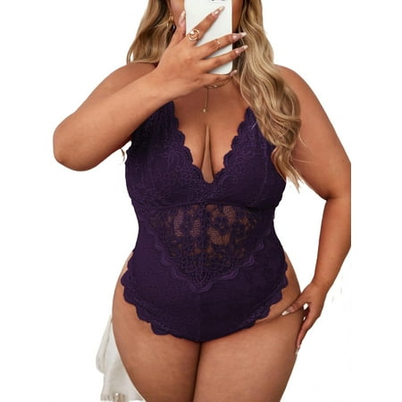 

Teddies Purple Plus Size Sexy Lingerie (Women s)