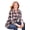 Black Red Plaid, variant on Plus Size Plaid Double-Brushed Cotton Flannel Shirt
