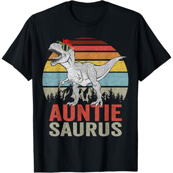 Auntiesaurus T Rex Auntie Saurus Family Matching Dinosaur T-Shirt