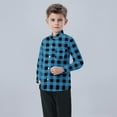 thumbnail image 6 of Wancir Toddler Baby Boys Plaid Flannel Shirt Long Sleeve Button Down Shirts, 6 of 7