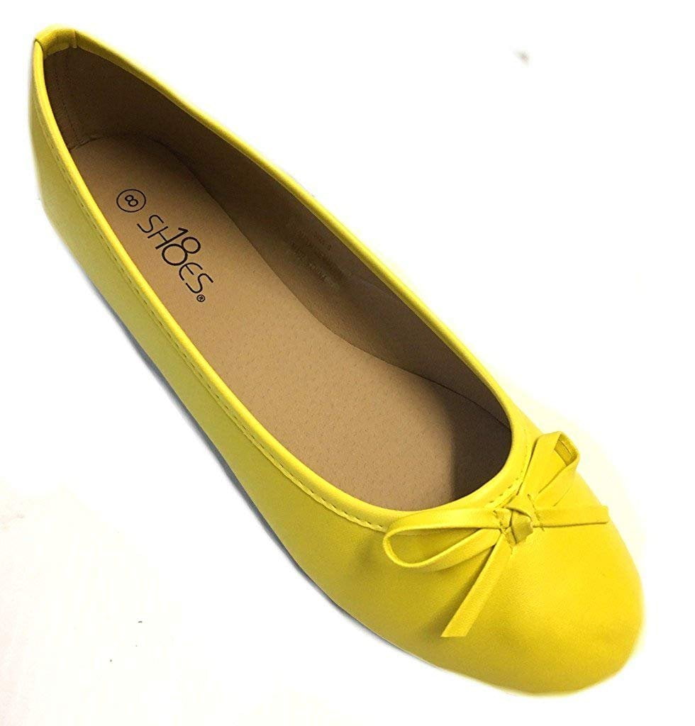 yellow flat shoes