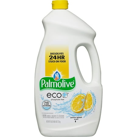 Palmolive Eco Gel Dishwasher Detergent, Lemon Splash, 75 Fl Oz