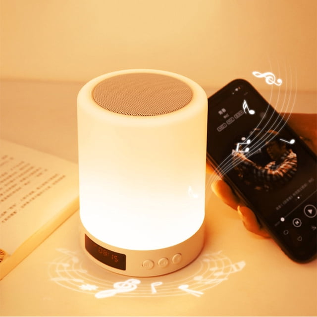Altavoz Bluetooth, audio Bluetooth inteligente, colorido, cambio de color, aplausos, FM, despertador, pequeño altavoz Bluetooth nocturno, tres ajustes de brillo, seis efectos de cambio de color, altav