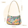 thumbnail image 3 of FORMRS Womens Shoulder Bag with Chain Strap Clutch Purse Cute Tote Handbag, Yellow Floral Wave, 3 of 7