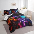 thumbnail image 3 of Manfei Colorful Gamepad 7 Pieces Bedding Comforter Set,Game Console Full Bedding Set,Multicolor Geometric Lines Fitted Sheet Flat Sheet For Men Women,Breathable Home Decor Reversible, 3 of 8