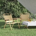 thumbnail image 2 of Sillas de camping plegables VidaXL, juego de 2 unidades, de tela Oxford, color beige, 2 of 9